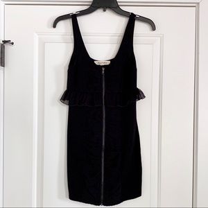 Black Fitted Ruffle Dress